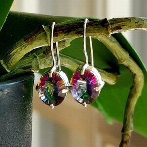 Mystic Topaz drop earrings in Sterling Silver 🆕